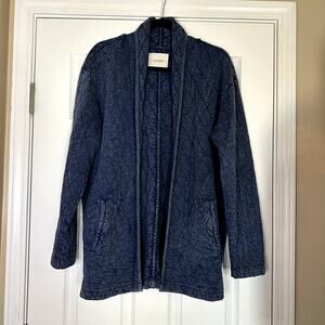 Lucky Brand Women's Washed Quilted Jacket Blue size US Large